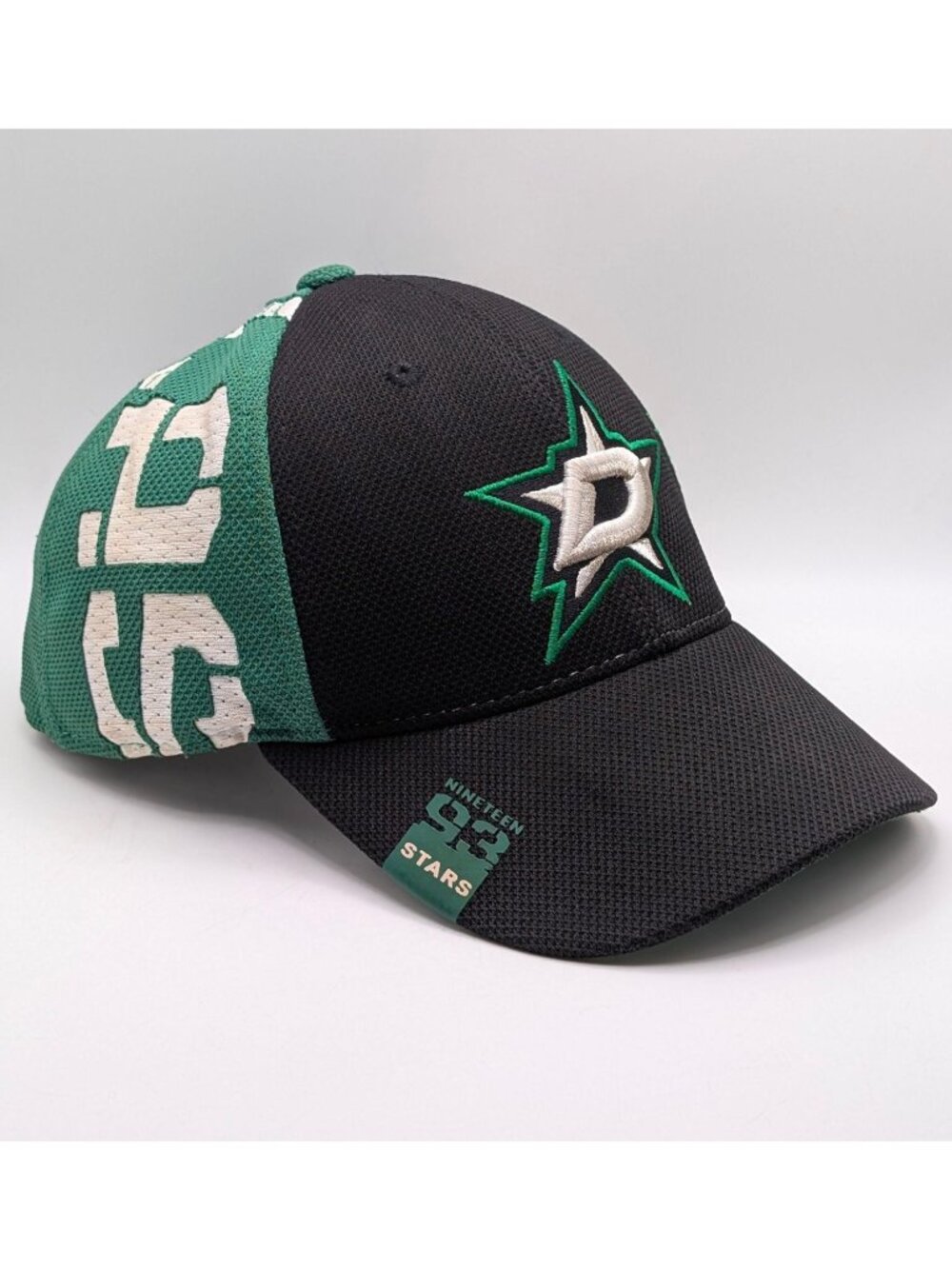 Dallas Stars Reebok NHL Hockey Center Ice L/XL Fitted Stretch Cap Hat Green 1993